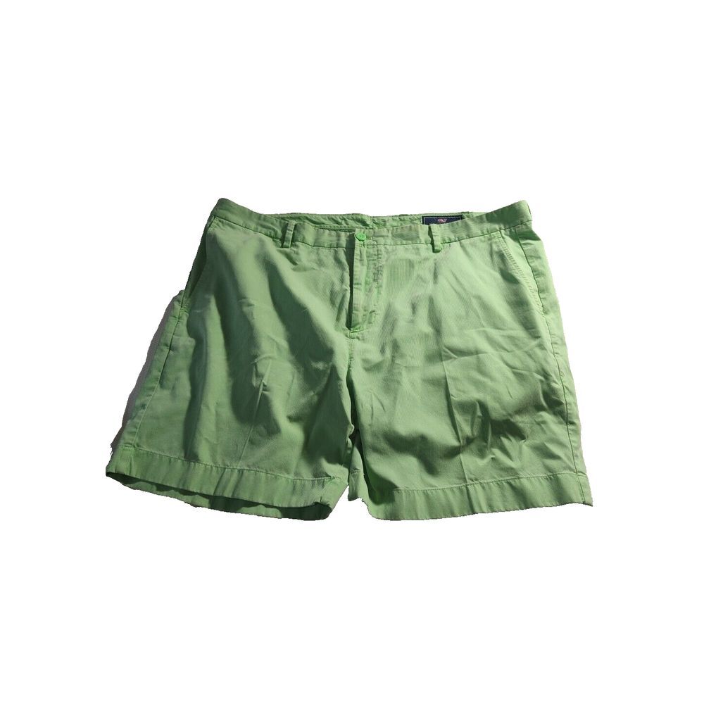 Vineyard Vines Mens Chino Breaker Shorts‎ Size 42 Green Seersucker 100% Cotton
